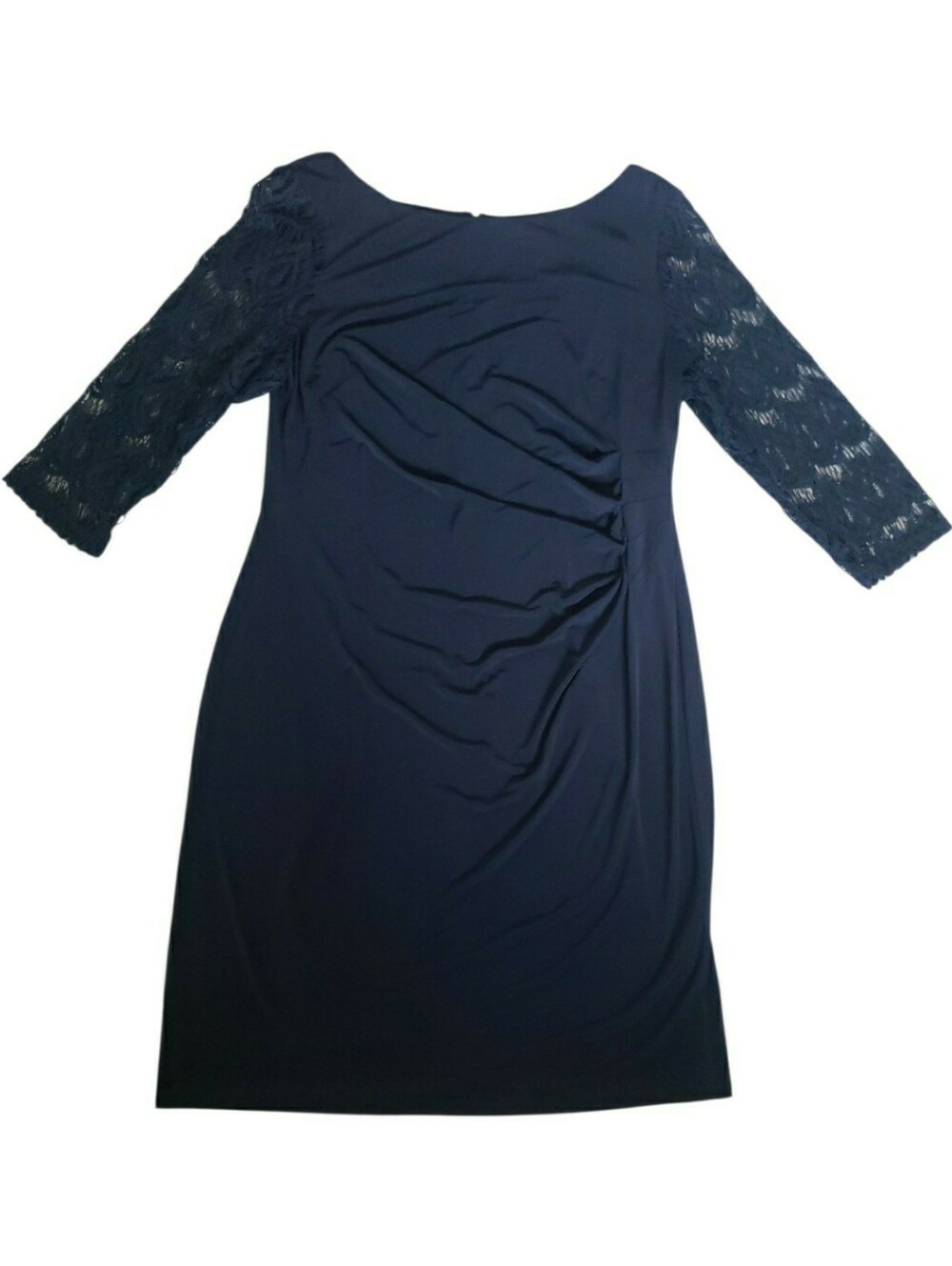 Jessica Howard Elegant Black Lace-Sleeve Women's Dress